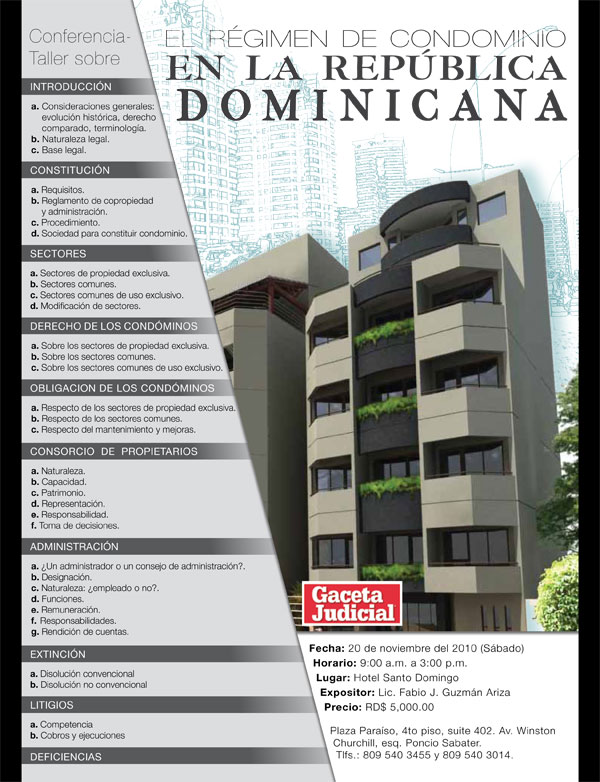 El Régimen De Condominio En La República Dominicana